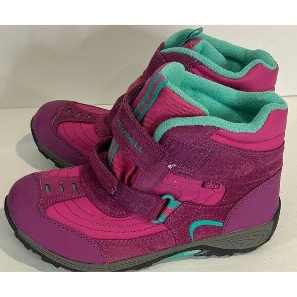 Merrell Moab Polar Mid Strap 2.0 WTPF Winter Boots girls Size 7 M, Fuchsia 3248
